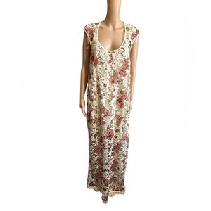 Free people Floral Lilly Lace maxi dress size M